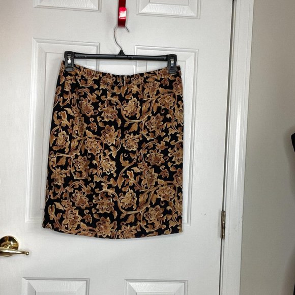Vintage 90's Gold & Black Mini Skirt, by Coldwater Creek, Size 6 - Picture 3 of 3
